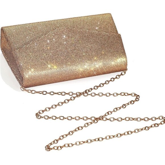 Women's Sparkly Evening Bags Glitter Rhinestone Clutch for Party - Picture 2 of 8